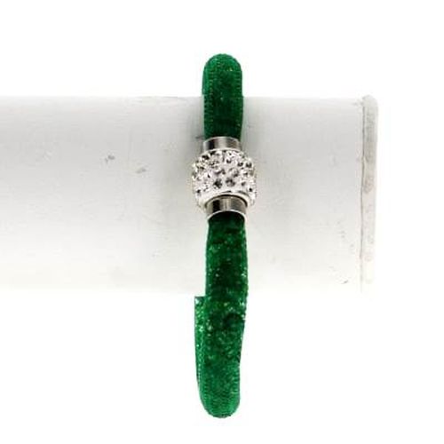 Bracelet vert et strass - femme - Label Emmaus - Modalova