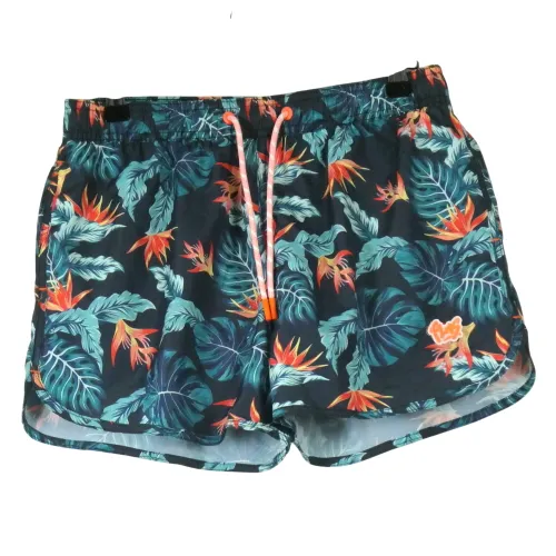 Short de bain vintage motif hawaen annes 90 - Taille S - polinesia sport - Modalova