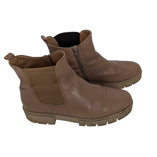 Boots cuir T. 8 1/2 (42 1/2) couleur camel fermeture clair intrieur + lastique extrieur - gabor - Modalova