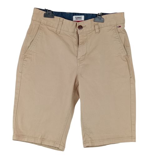 Bermuda homme de la marque Tommy Jeans coupe mi-longue de couleur beige taille US- 28 (FR 38) - Label Emmaus - Modalova