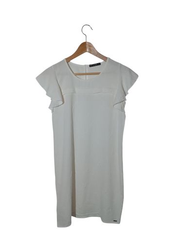 Robe Courte Blanche Texturée Body & Soul (T5974) - Label Emmaus - Modalova