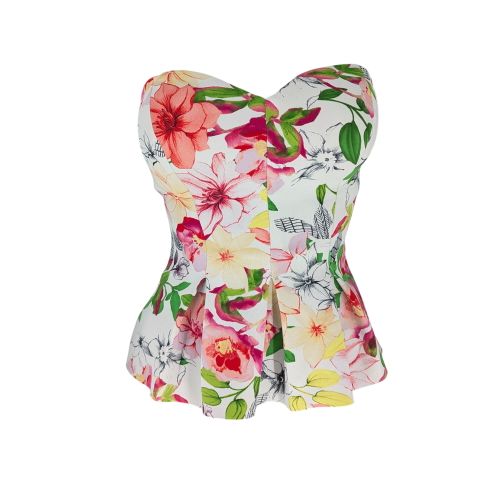 Bustier T. XS fleuri  basques - guess - Modalova