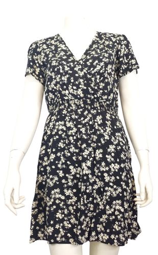 Robe "CACHE-CACHE" a fleurs blanches coupe cache-cœur manche courte estimé 36 - Cache Cache - Modalova