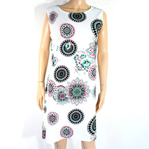 Robe Blanches Mandala Vert & Rose Taille Estime L - non reiseigne - Modalova