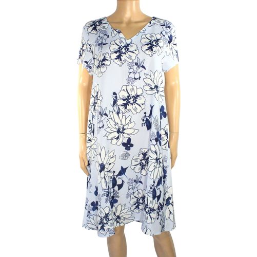 Robe Bleue Fleurie Taille L - non renseigne - Modalova