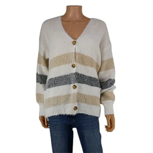 Gilet  rayures beige et noires - Taille 38 - shein - Modalova