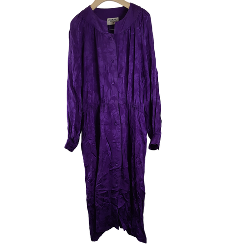 Robe violette avec motifs - 46 - chanel - Modalova