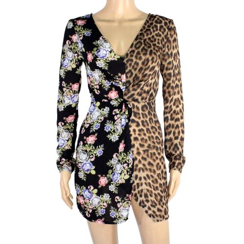 Robe Lopard & Fleurie Taille 32 - missguided - Modalova