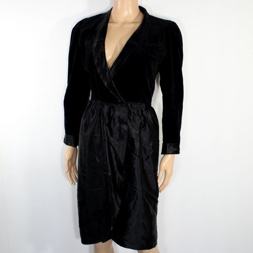 Robe Vintage Velours & Satin Taille Estime XS - non renseigne - Modalova