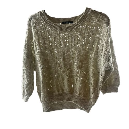 Pull à maille ajourée style boho " crochet" manches courtes Taille M - Label Emmaus - Modalova