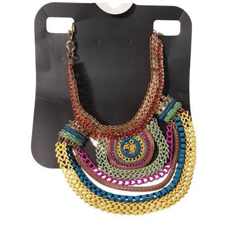 Collier ras du cou ethnique en métal comme neuf - Label Emmaus - Modalova