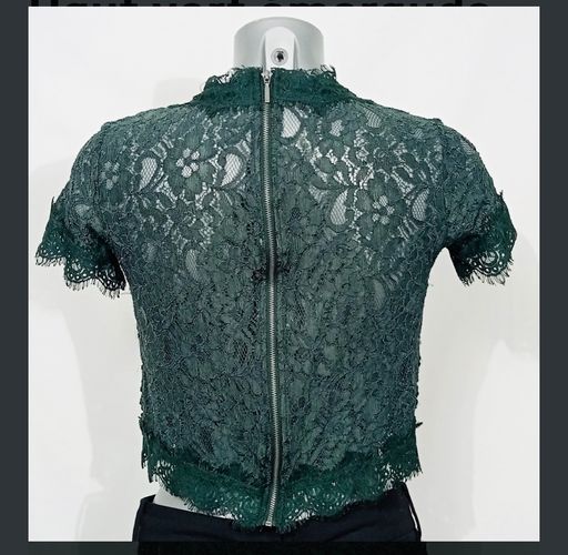 Top dentelle Zara- S - Vert fonc - zara trafaluc - Modalova