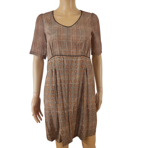 Robe marron  motif - Taille 0 - cotlac - Modalova