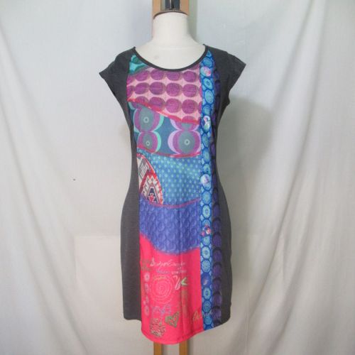 RF40 - Robe grise  motifs - Taille S - desigual - Modalova