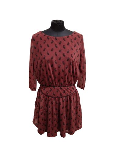 Robe bordeaux manches 3/4, wear - S - mng casual - Modalova