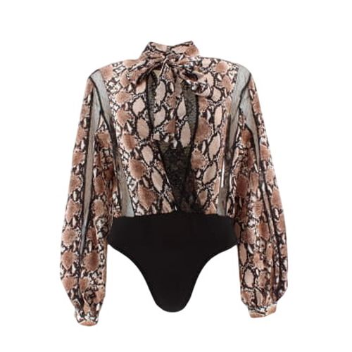 Body imprim serpent avec dentelle - Taille M - shein - Modalova