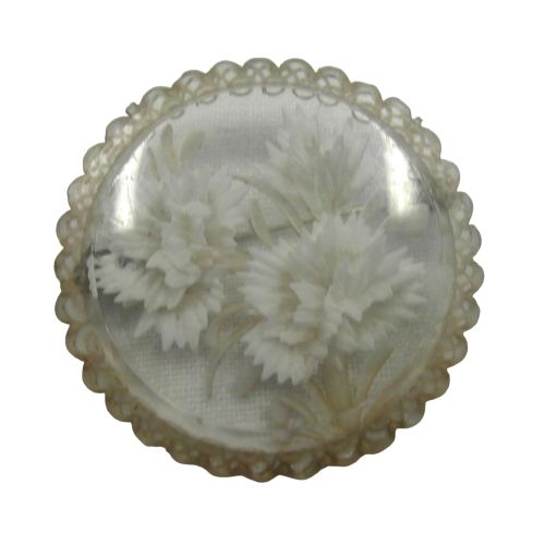 Broche ronde avec motif floral - Label Emmaus - Modalova