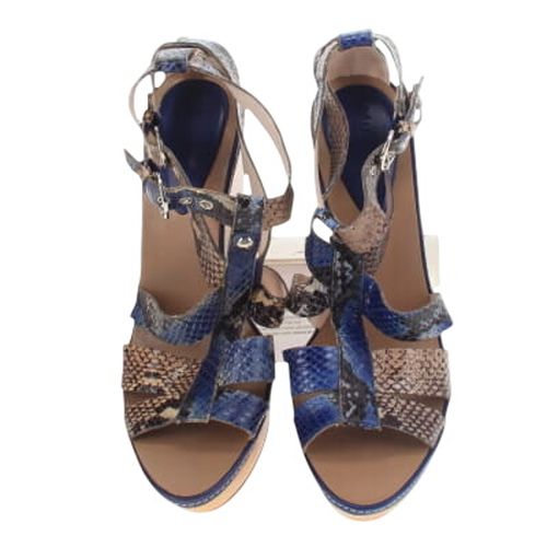 Sandales et bleues à talons compensés - Miezko - Pointure 41 - Label Emmaus - Modalova