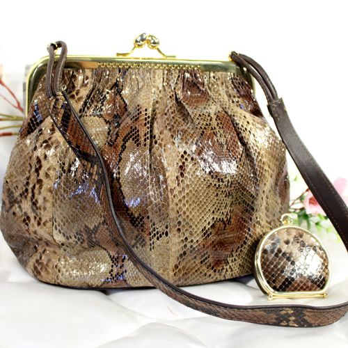 Sac A Main Vintage Reptile + Porte-Monnaie - bol-perdix - Modalova