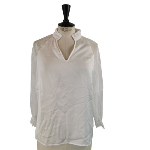 Blouse TXS (estime), effet soie et dentelle - Label Emmaus - Modalova