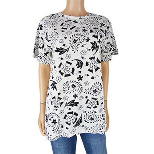 T-shirt et blanc  fleurs - Taille M - damart - Modalova