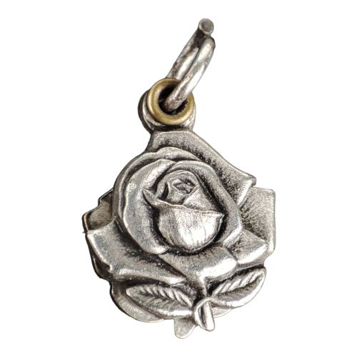 Pendentif "rose" en mtal argent - Label Emmaus - Modalova