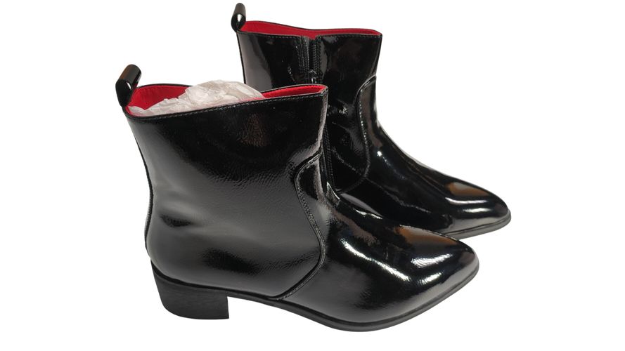 Bottines noires vernies T40 neuves - Label Emmaus - Modalova