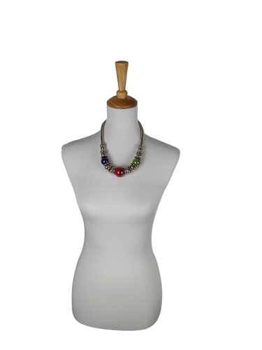 Collier en argent sterling avec gros perles colors - Label Emmaus - Modalova