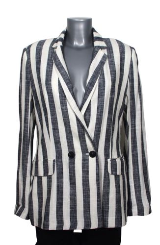 Veste de tailleur  rayures blanches et gris chin - M - bershka - Modalova