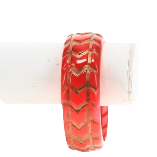 Bracelet rouge et dor - femme - Label Emmaus - Modalova