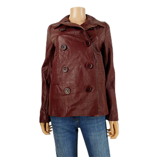 Veste bordeaux avec dos or en cuir - taille 36 - gerard darel - Modalova