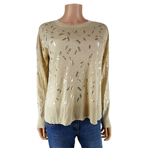 Pull fin beige imprim - taille S - zara - Modalova