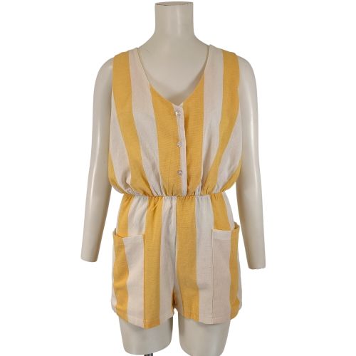 Combishort Adilynn rayée blanc taille estimée S A3772 - Label Emmaus - Modalova