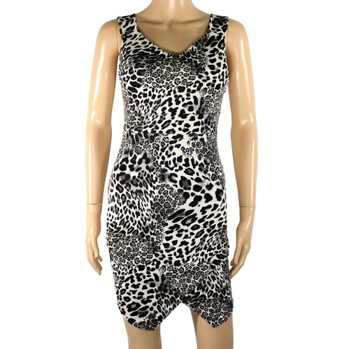 Robe Blanche Lopard Noir Taille Estime XS - non renseign - Modalova