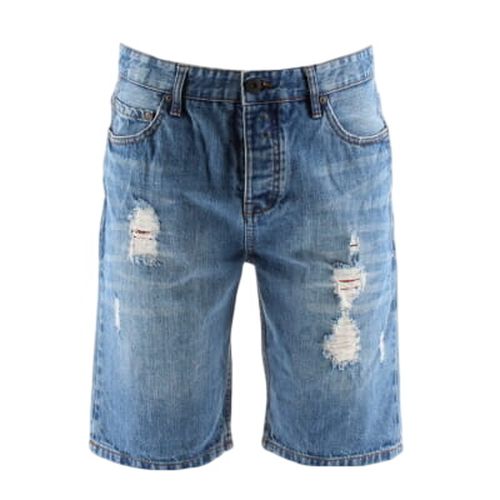 Bermuda jeans avec effets déchirure - Pull&Bear - Taille 42 - Pull & Bear - Modalova