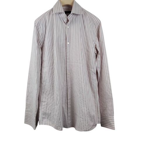 Chemise  rayures blanche 100% coton - Taille 39/42 ( estime) - Hugo Boss - Modalova