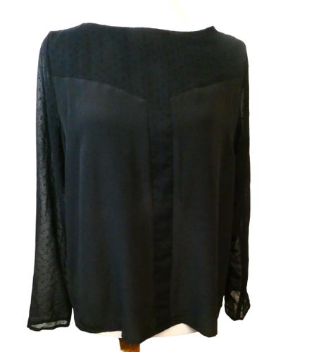 Top en soie lger manches longues encolure bateau - Taille 42/XL - Comptoir des Cotonniers - Modalova