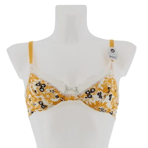 Soutien gorge imprim fleurs avec dentelle blanche et armatures - Taille 90C - u collection - Modalova