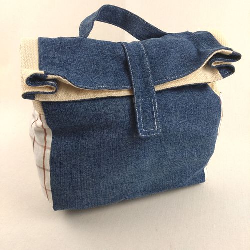 Lunch Bag en Jean Upcycling - Label Emmaus - Modalova