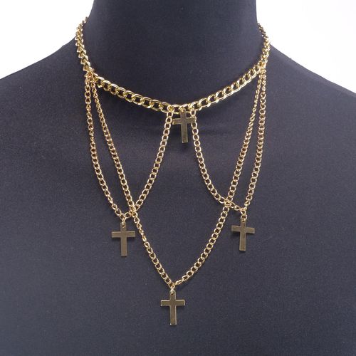 Collier bijou fantaisie dor croix - Label Emmaus - Modalova