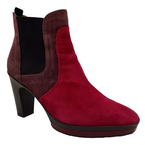 Boots bottines P 36 en cuir nubuck framboise et bordeaux - pons quintana - Modalova