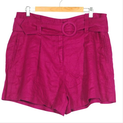 Short en lin violet -T44 - lgance dcontracte  - mango - Modalova