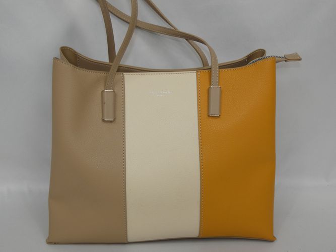 Sac  main en simili cuir tricolor Paris - david jones - Modalova