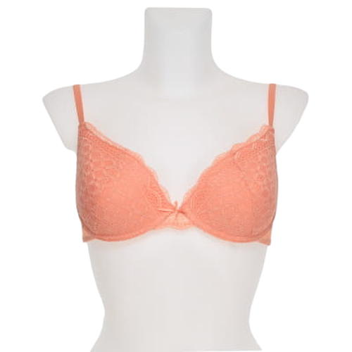 Soutien gorge corail avec dentelle et armatures - Taille 90C - Label Emmaus - Modalova