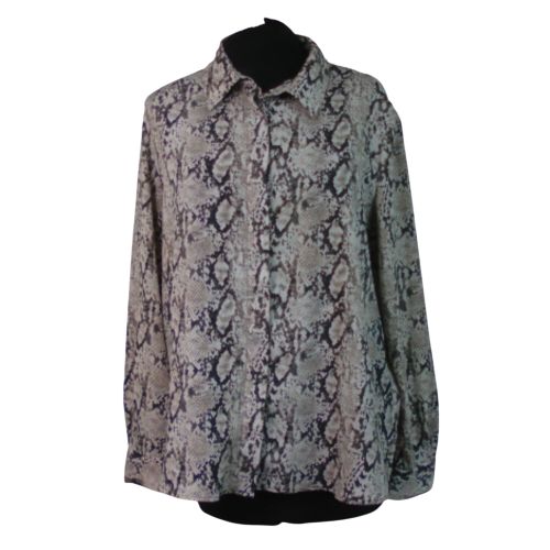 Chemisier , motifs peaux de serpent, taille M - Mango - Modalova