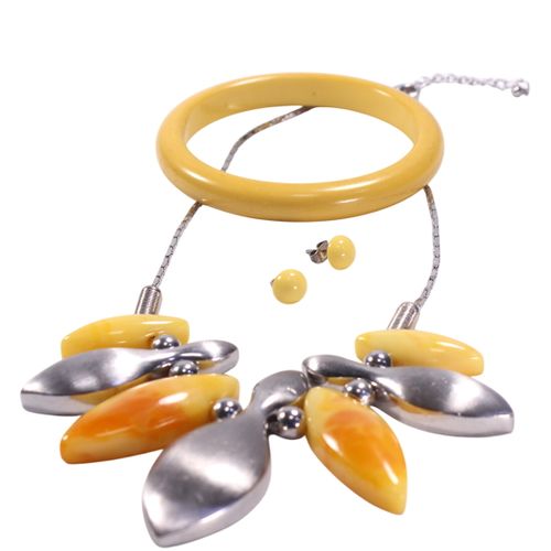 Collier couleur jaune et argent - Label Emmaus - Modalova