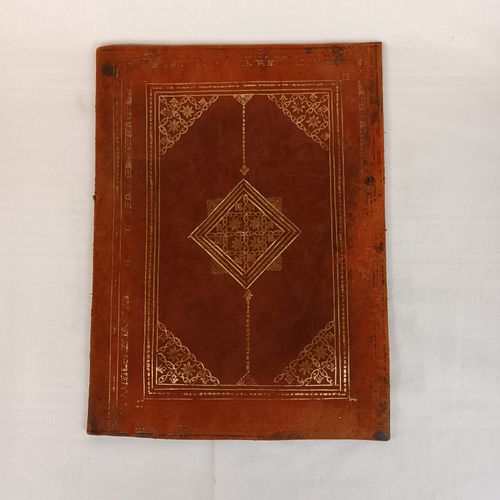 Ancienne serviette (porte document) en cuir avec peinture dore (OR 22 carats) - Label Emmaus - Modalova