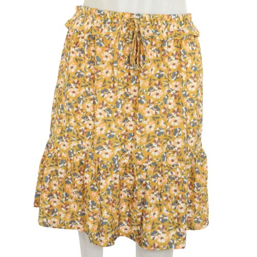 Jupe Moutarde Fleurie Taille 42 - promod - Modalova