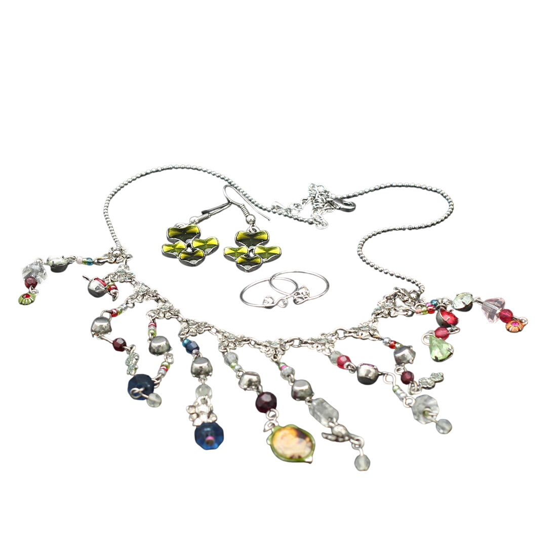 Collier à pendeloques et boucles d'oreille - Label Emmaus - Modalova