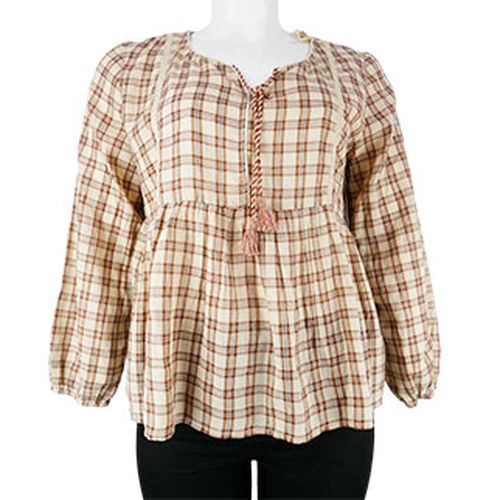 Blouse beige  carreaux - taille 46 - creeks - Modalova